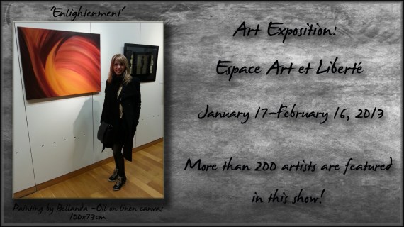Paris Area Art Exposition of Bellanda's oil Painting, 'Enlightenment'100x73 cmBellanda ®