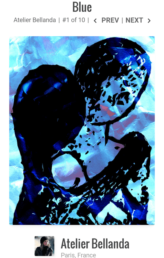 'Blue' - Mixed Media Artwork by Bellanda 